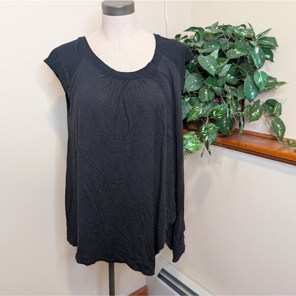 Free People Oversized Black Linen Women's Blouse Size XS - Picture 2 of 6
